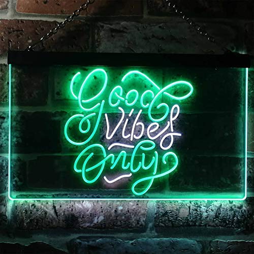 Good Vibes Only Dual LED Neon Light Sign3